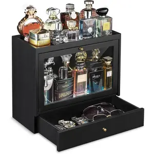 Cologne Organizer for Men, Solid  Perfumes Organizer for Men Dresser, Large Capacity  Cologne Holder with Drawer Storage Perfume Stand Organizer, Ideal  for Loved ones