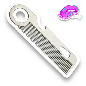 Stainless Steel Comb for Oil Head Portable Hair Comb Portable Beard Mini Comb Beard Comb Men'S Beard Comb Styling Hair Comb