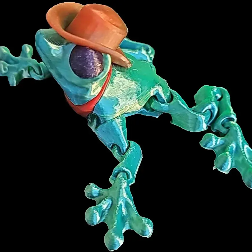 3D printed Cinderwing3d Flexi Cowboy Frog