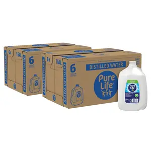 CAMEO Pure Life Distilled Water Beverage, 1-Gal Plastic Bottles, 12-Count Case (Total 12 Gal)