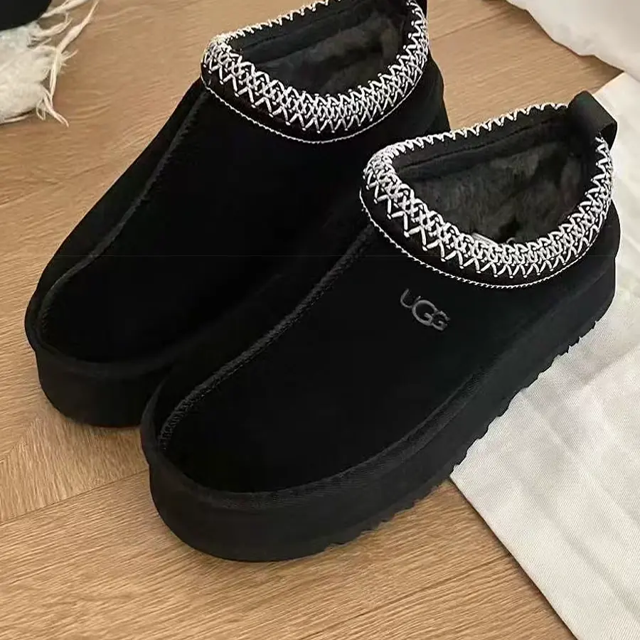 UGG Tasman Slipper Running Shoes for Men - Black, Vintage, Autumn-Winter, Shock-Absorbing Comfort, Slip-On Fit, Gym-Streetwear Casual Wear, Back to School, 1174671 BLK, Male,outdoorfun
