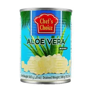 CHEF'S CHOICE Thai Aloe Vera in Syrup Canned 565g - Ready to Eat Fruit Salad, Boba Tea, Baking Ingredient