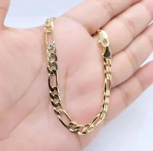 Golden Figaro Bracelet,8 inch 5mm Jewelry Charms