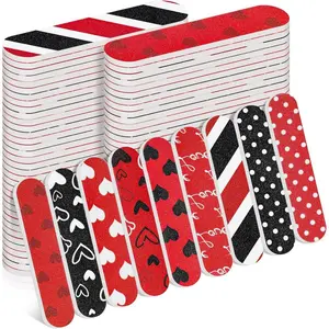 45 Pack Valentines Nail Files Gifts Bulk Pink Red Nail Files Emery Boards Bulk Valentines Party Favors Stocking Stuffers Women Customers Coworkers Staff(3.5 x 0.75 Inches,Classic)