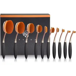 Oval Makeup Brushes - Durable Design for Convenient Application - Ideal for Various Makeup Needs
