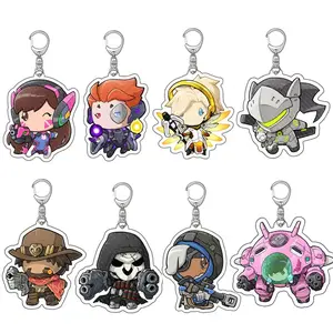 Overwatch Game Keychain – Anime Figure Pendant Keyring, Cartoon Accessories, Creative Bag & Car Keychain, Fan Gift