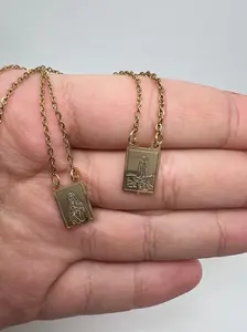 Stainless Steel Scapular Necklace Our Jesus 20inches