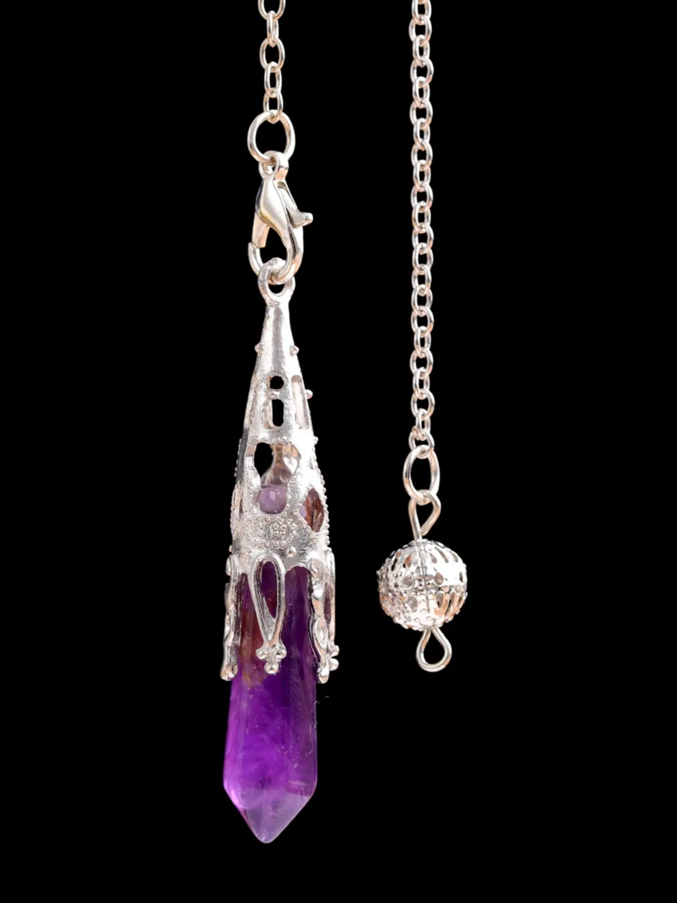 Natural Stone Crystal Hexagon Pendulum Chain, Unique Geometric Shape, Perfect for Decoration, High-Quality Material, Ideal Gift Choice, Pendant, Unique Design Pendant, Crystal Jewellery