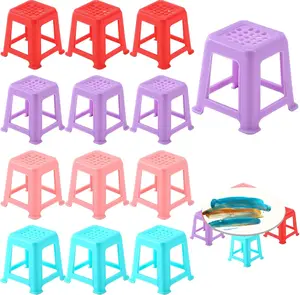 12Pcs Canvas Stands for Mini Canvas Feet Risers, Acrylic Pouring Paint Supplies - Solid Color Plastic Paint Pouring Tools