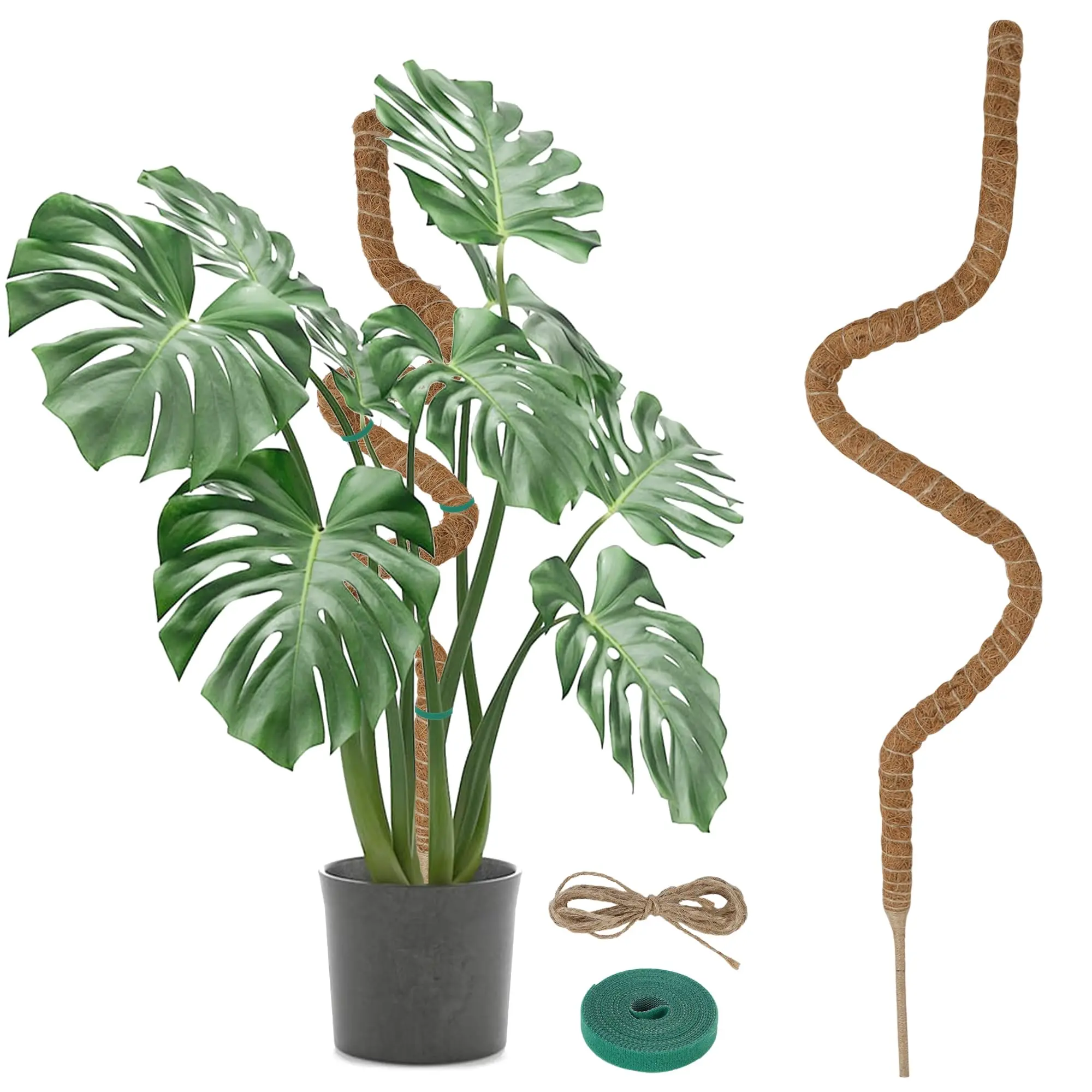 Bendable Moss Pole, Plant Support, Indoor Plant Trellis, Coconut Palm Fiber Plant Climbing Support Structure, Plant Support for Indoor Outdoor Home Garden, Climbing Plant Stand, Garden Supplies