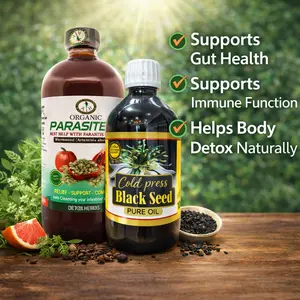 Parasite Cleanse & Black Seed Oil Bundle | Herbal Detox & Immune Support | 16oz + 8oz