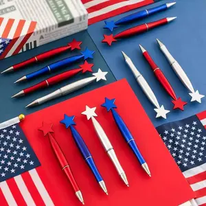 12pcs Premium Tri Color Five-pointed star Pen Combo and Fine Point Tonal Office Writing Tool Minimalist Multi Color Smooth Inking Instrument for Student Drawing Journaling Stationery Independence Day gifts