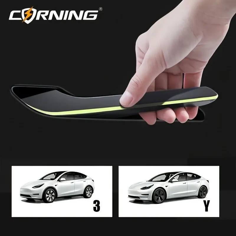 Tesla Model3/y Door Handle Sticker, Night Reflective Car Decal, Car Accessories, Universal Fit, Easy Installation, Durable Material, Perfect for Customization