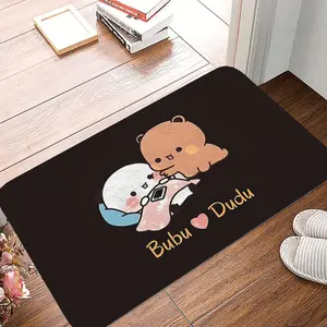 1PC Bubu and Dudu Bedroom Mat Beautiful Bubu cartoon pattern Doormat Flannel Carpet Balcony Rug Home Decor