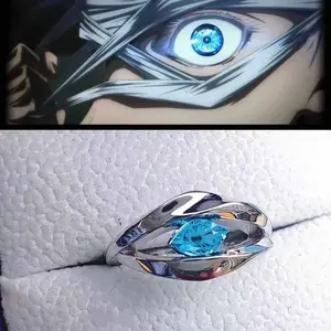 Jujutsu Kaisen Blue-eyed Character Alloy Ring - Adjustable & Unisex