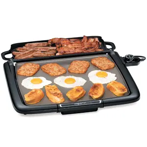 Presto Black Ceramic Electric Griddle/Warmer Plus