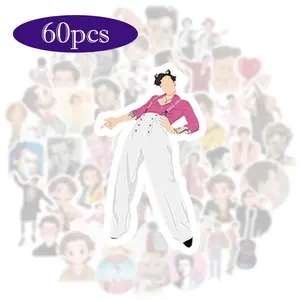 60pcs Harry Singer Stickers Merch, Durable Vinyl Music Decals for Keychains Phone Cases Laptop Skins, High-Tack Adhesive, Music Fan Decor Essentials