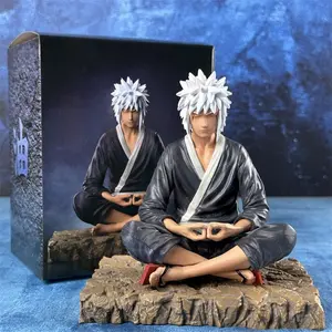 Naruto Jiraiya of Myobokuzan Meditation Figurine with Rock Base – Anime Action Figure, Perfect for Car Decor and Desktop Ornaments, Ninja Collectible, Versatile Usage, Perfect Gift