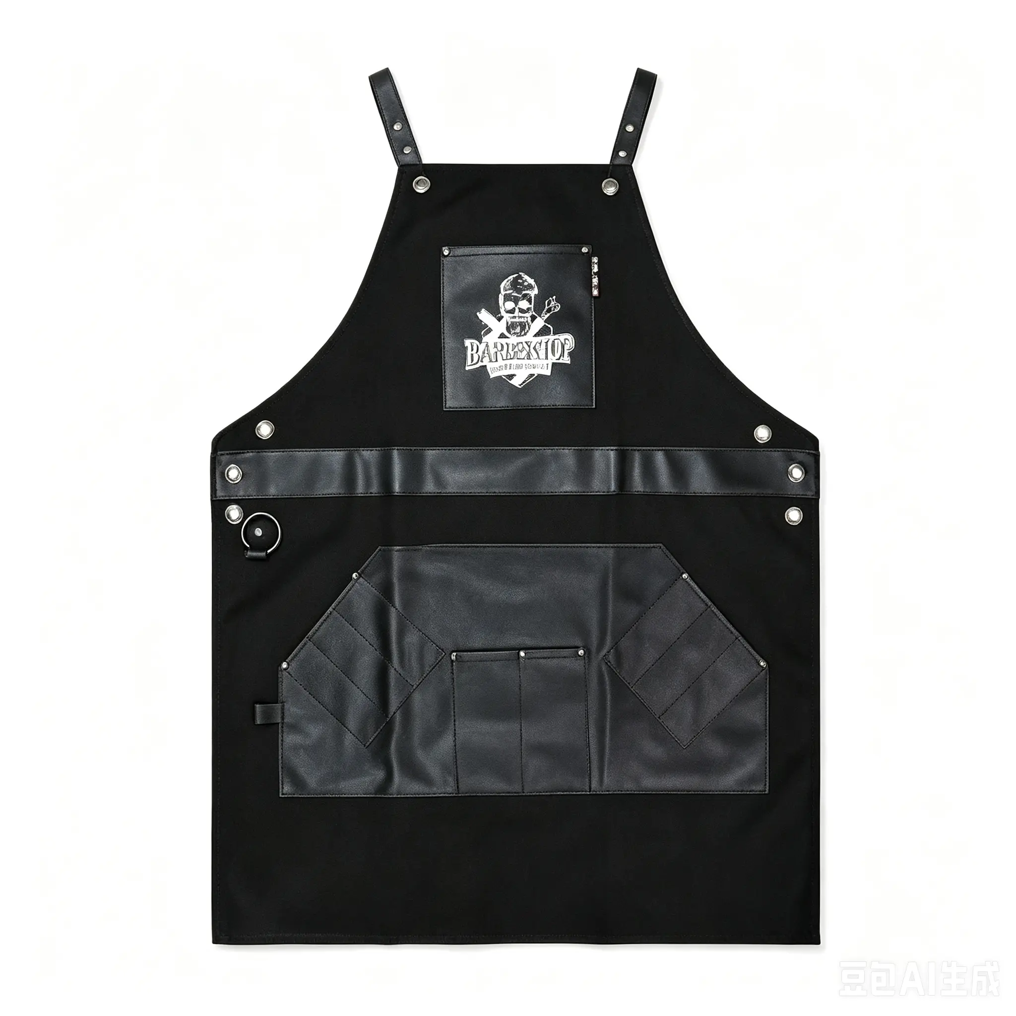 barber apron Professional Barber Apron for Men, Water Resistant Hair Stylist Apron with Multi Tool Pockets, Adjustable Neck Strap Heavy Duty Salon Cutting Apron for Barbers, Hairstylists, Hair Cutting Styling Work Apron