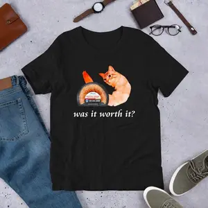 Was It Worth It Shrimp Cat, Meme, Funny Meme Shirt, Ironic Shirt, Weirdcore Clothing, Joke Gift, Oddly Specific, Unhinged Shirt, Cursed
