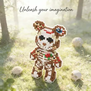 Lucky Holiday Bear Building Model, Trendy Toy Block Set, Personalized Figure, House Decoration, Festival Gift, Birthday Present
