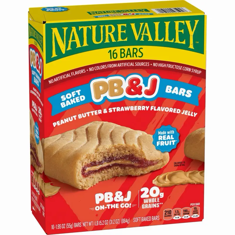 Nature Valley Soft Baked PB&J Bars, 16-Count Box