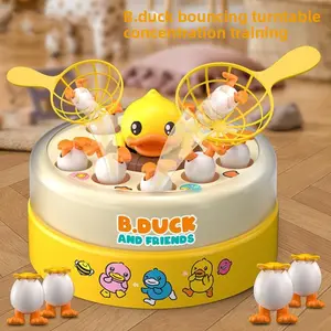 Early Education Interactive Electric Jumping Duck Grabbing Game, Parent-Child Interaction, Two-Player Puzzle, Focus Training Reaction Board Game, Suitable for Ages 3 and Up, Exquisite Boxed Gift