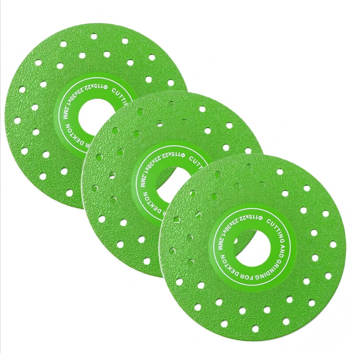 3PCS 4.5" (115 * 22.23mm)Diamond Cutting Blade for Angle Grinder, Ultra-Thin Multi-Pore Disc for Glass, Porcelain Tile, Ceramic, Marble, Granite & Quartz