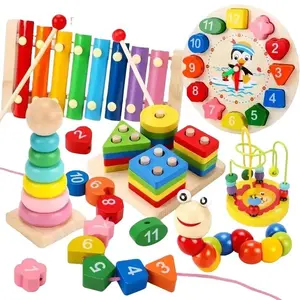 Montessori wooden toys, educational learning resources, durable and safe design, perfectly promoting children's development, ideal children's gifts.