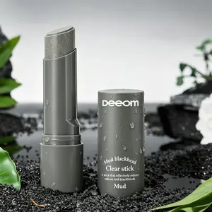 Deeom Mud Blackhead Clear Stick 14g | Natural Kaolin Clay & Walnut Shell Powder | Deep Clean Pores, Remove Blackheads & Dead Skin | Oil Control Exfoliating Mud Stick, Long Lasting Pore Cleanser For All Skin Types