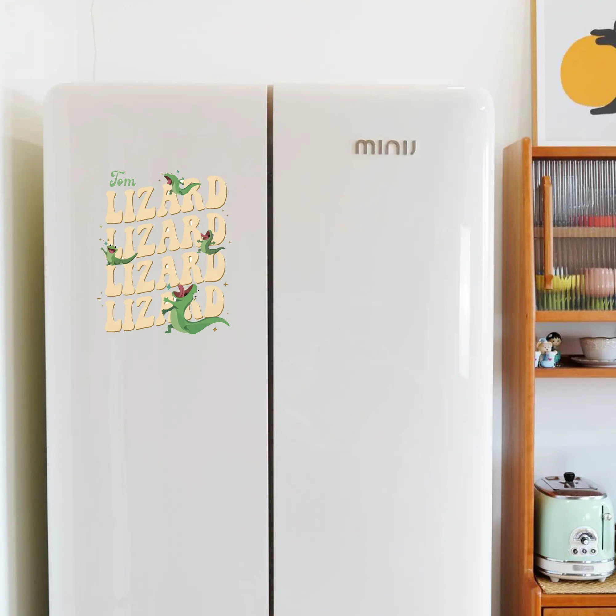 Lizard Lizard Lizard Meme Magnet, Funny Reptile Fridge Magnet Decor, Strong Hold Magnetic Sticker for Kitchen, Locker Office, Perfect for Daily Fun Decor & Gag Gift, Ideal for Lizard Lovers Meme Fans Teens Coworkers Friends