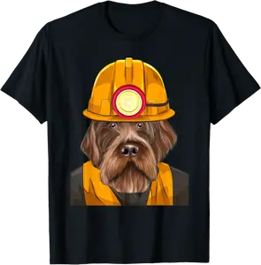 Coal Miner Wirehaired Pointing Griffon Mining T-Shirt - Nicolelebro Shop 29B0DDMM6KGQ