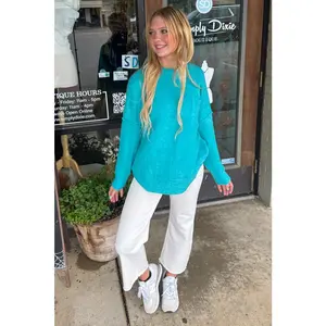 Zenana-Drop Shoulder Oversized Sweater