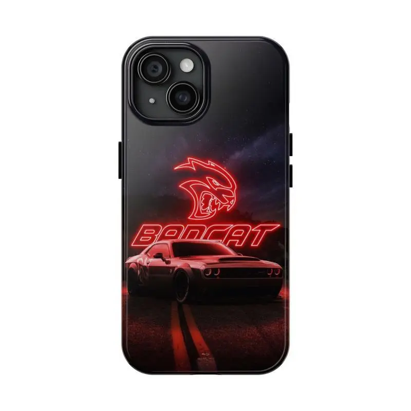 Challenger Charger Red Cool Hellcat Redeye SRT Themed Phone Case Premium Matte Texture, Protection, Shockproof, Anti-Drop, Anti-Fingerprint For IPhone 17-12, Pro Max, Pro Plus, and Samsung S25-22 Protection Safety