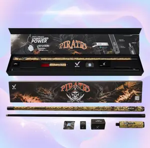 EVO Pirates Maxbing Edition – Golden Plunder Complete Cue Kit | Glassfiber Control, Carbon-Glass Butt, 12.5mm EVO Tip, 29" Shaft, 19oz, 5/16-18 Joint