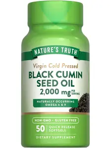 Black Cumin Seed Oil 2000 mg | 50 Softgels | Cold Pressed Pills