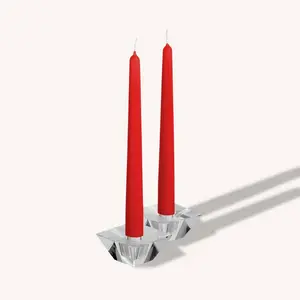 Cherry Red Taper Candles - 10 Inch - 4 Pack