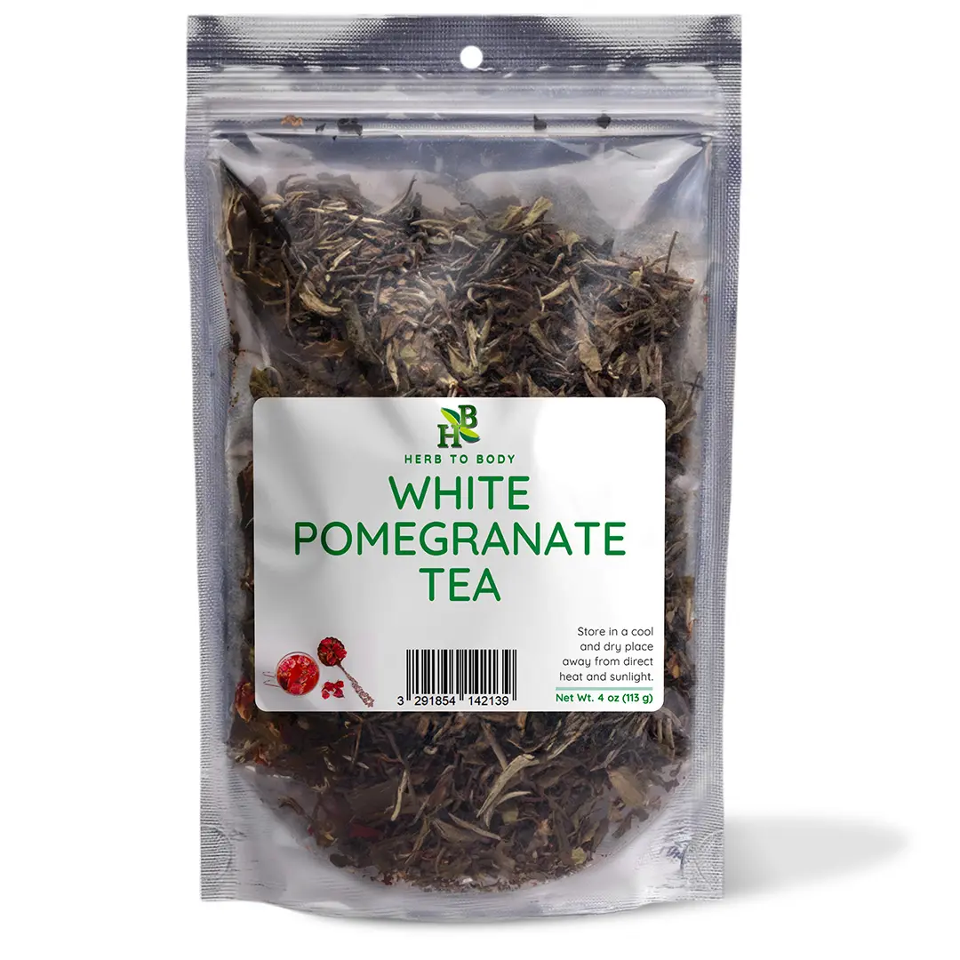 Herb To Body White Pomegranate Tea | Wildcrafted | 4oz Beverage