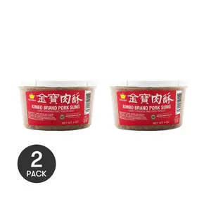 KIMBO Taiwan Meat Floss - 2 Pack, High Protein Snack, USDA Certified, 113.4g Each