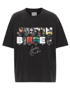 Vintage Pop Star World Tour T-Shirt - Retro 90s Aesthetic Music Graphic Tee - Oversized Concert Style Shirt for Fans - Urban Streetwear Wash Black Top