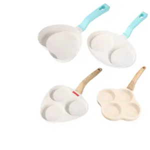 Maifan Stone Nonstick 4-in-1 Smart Frying Pan for Eggs Pancakes Mini Steaks, Adjustable Temp, 4-Cup, Easy Clean, Works on Any Stovetop, Stainless Steel with Lid, Heart Shaped Fluted Cookware