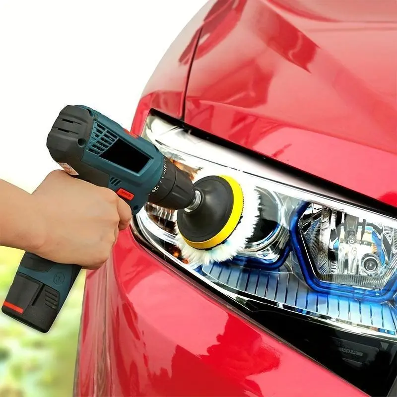 Car Polishing Kit 5 Piece Set, 4 Inch Polish & Buffing Pads with Connectors, Enhance Paint Care and Car Shine, Complete Auto Detailing Tool, Auto Detailing Supplies, Detailing Products, Car Polisher Tool, Car Buffers And Polishers Kit