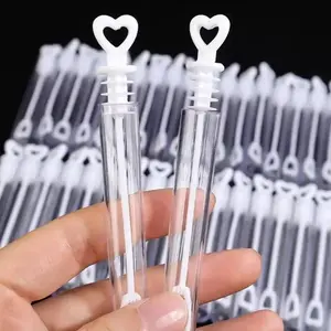 10/20/30/50pcs Bubble Soap Bottle Heart Wand Empty Tube Kids Birthday Party Favors Pinata Filler Toys Wedding Gifts for Guest Heart Shaped Bubbles