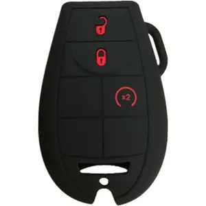 Silicone Key Fob Cover Protector Keyless Entry Case Holder Fit for Chrysler 300 T&C Dodge Challenger Durango Grand Caravan Journey Ram Truck 1500-3500 M3N5WY783X IYZ-C01C GQ4-53T 267F-5WY783X
