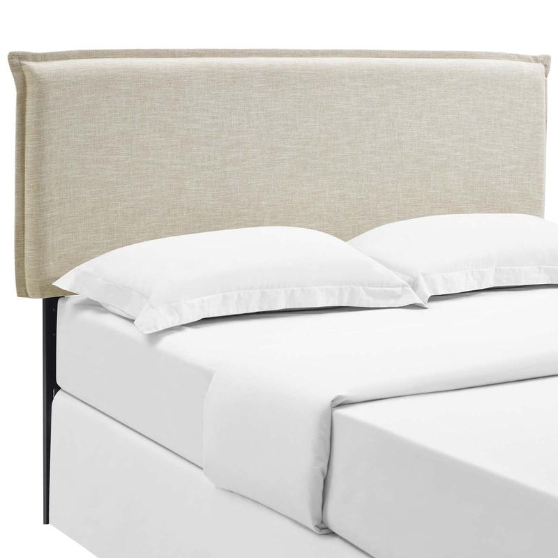 Modway Camille Queen Upholstered Fabric Headboard in Beige