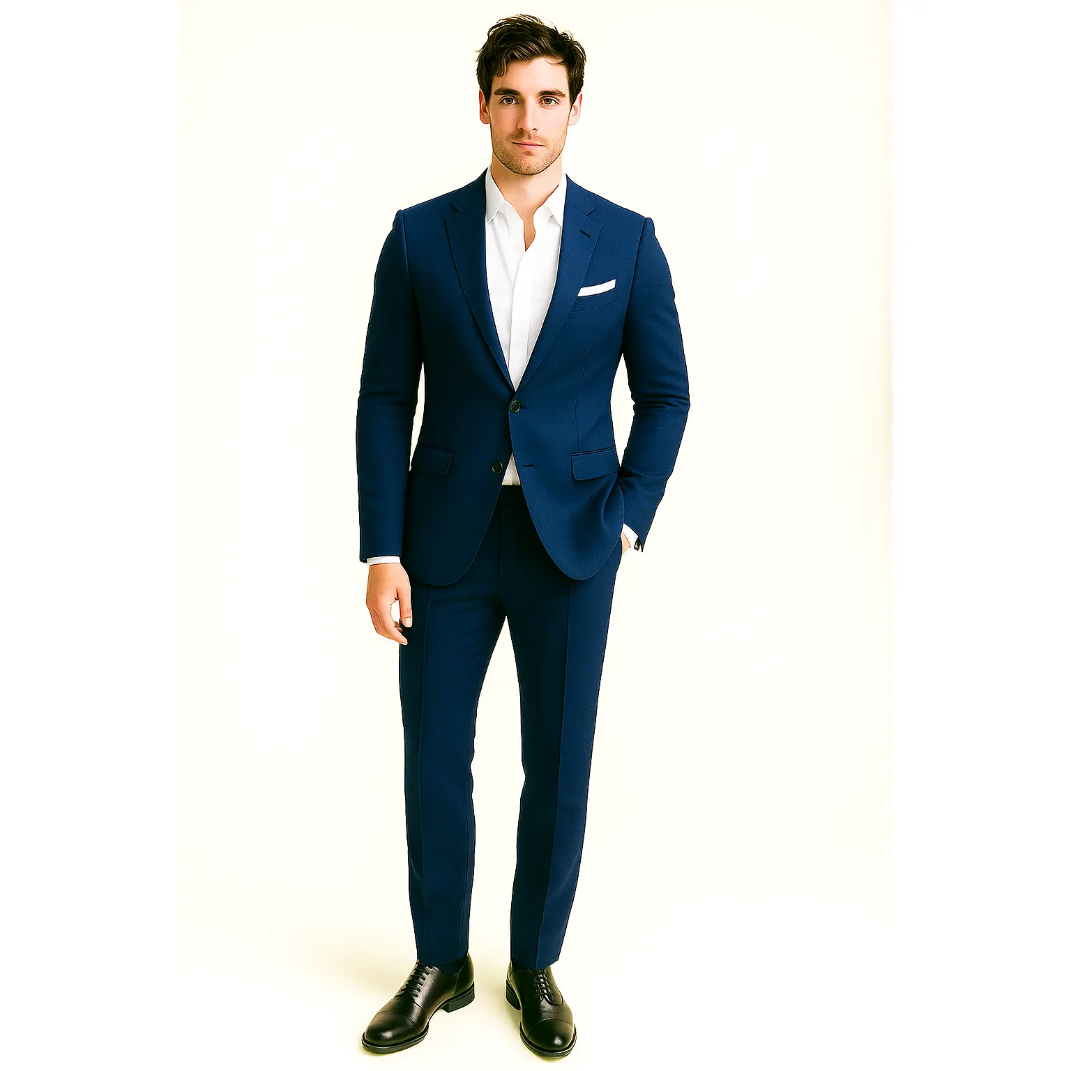 The Indigo Crisp – Indigo Suit with Clean White