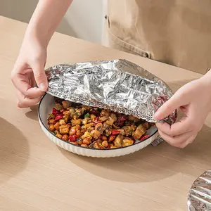 30 carefully selected food-grade aluminum foil insulation covers, disposable aluminum-coated film covers for kitchen food preservation and insulation