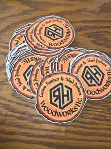 RH Logo Sticker - Original Product Title, Simple Design, Ideal for Personalization, Perfect for Home Decor Decorative Wood