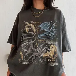 Fourth Wing Dragon Comfort Colors Shirt, Tairn & Andarna TShirt, Basgiath War College Tee, Dragon Rider Shirt, Bookish Gift for Readers