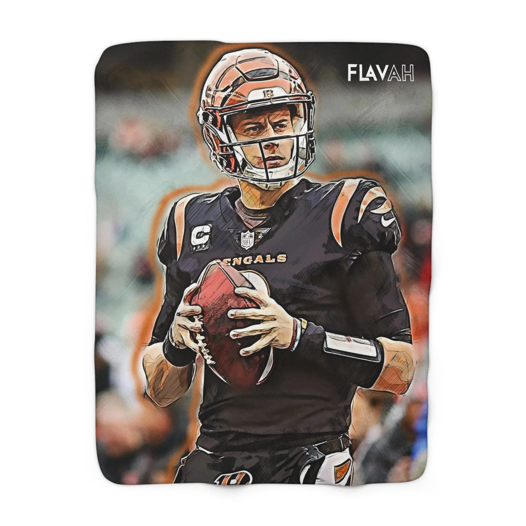 Joe Burrow Sherpa Fleece Blanket
